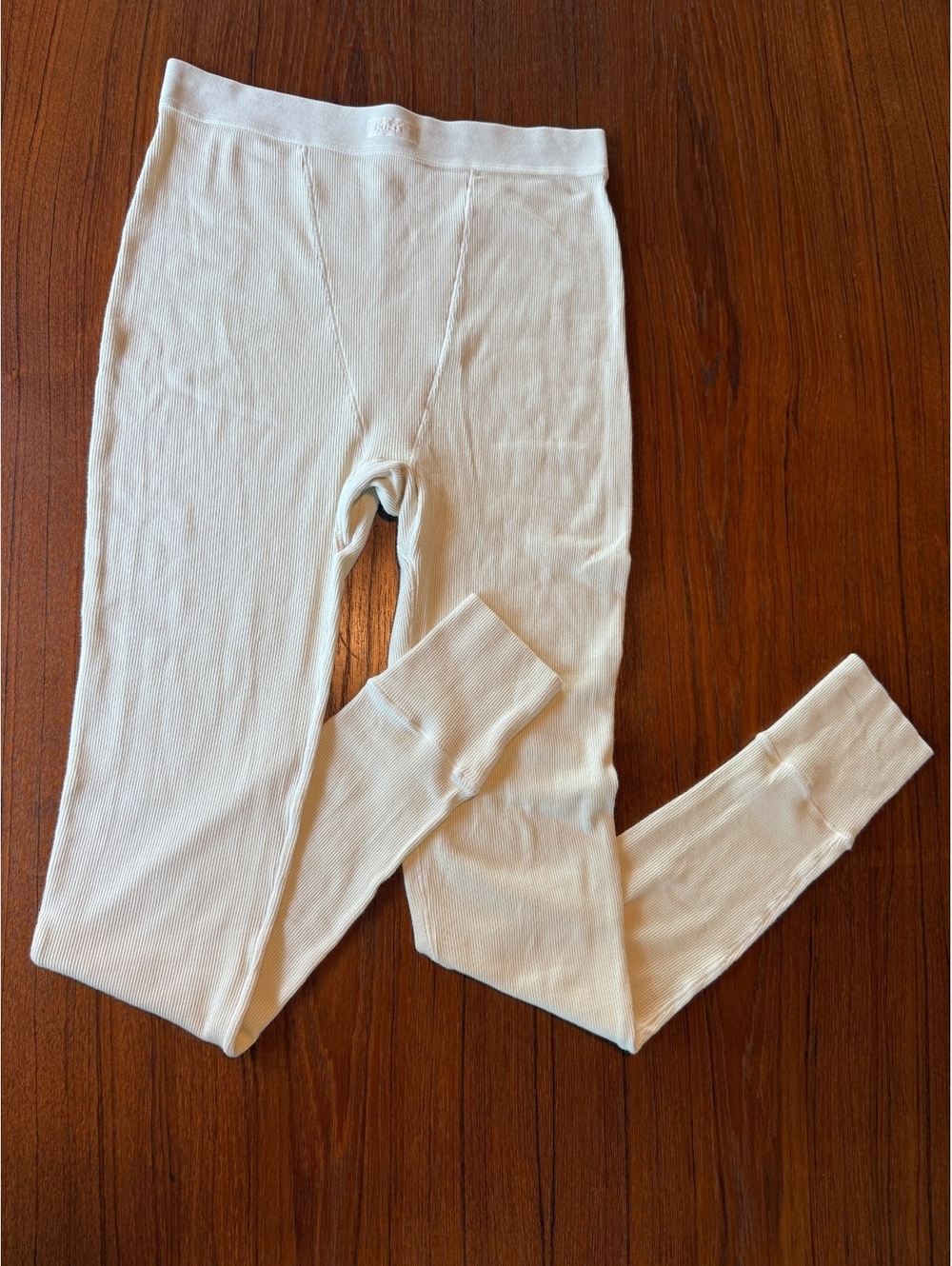 SKIMS Cotton Rib Legging Bone Size M NWOT High Waisted  fisherman cottage
